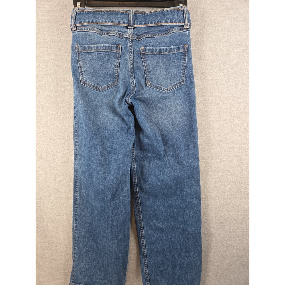 Abercrombie Kids High Rise Wide Leg Jeans Girls 11/12 Belted Stretch Boho - Picture 4 of 8